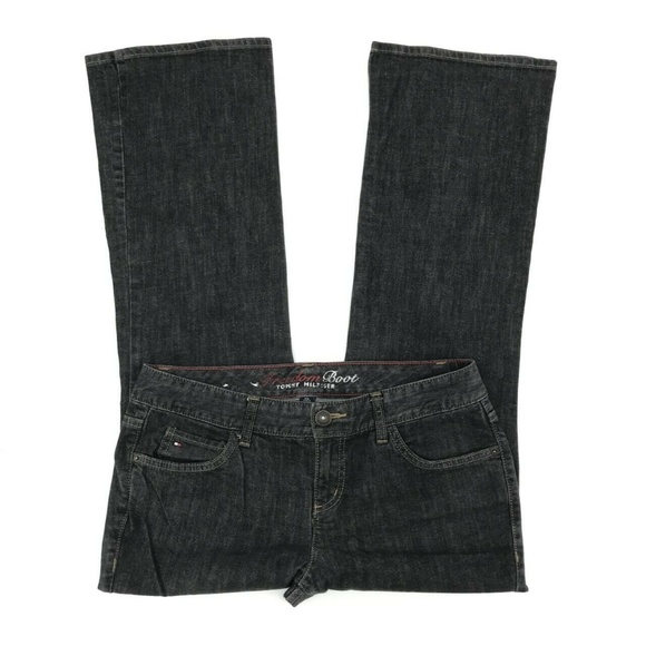 Tommy Hilfiger Freedom Boot Cut Jeans Sz 10A Black - Picture 2 of 5